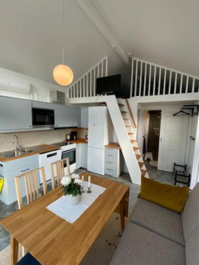 Eget hus med badtunna i skärgårdsmiljö